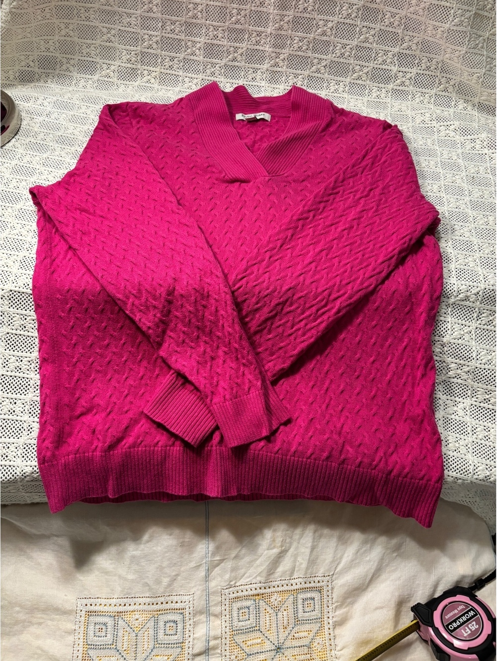 Studio Works 1x pink knit sweater